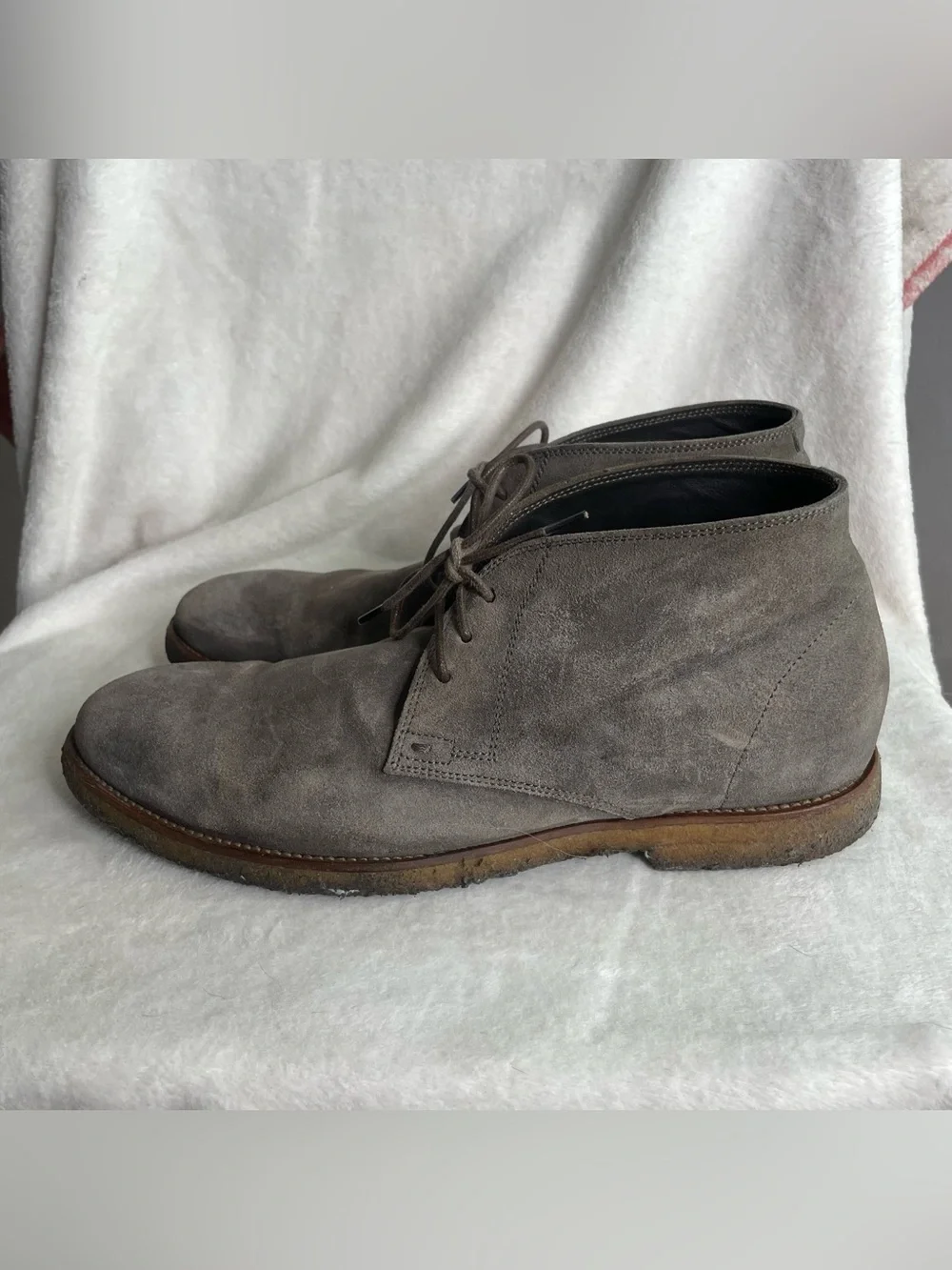 To Boot New York Finnegan Gray Suede Chukka Boots Men's Size 9.5 M Made Italy